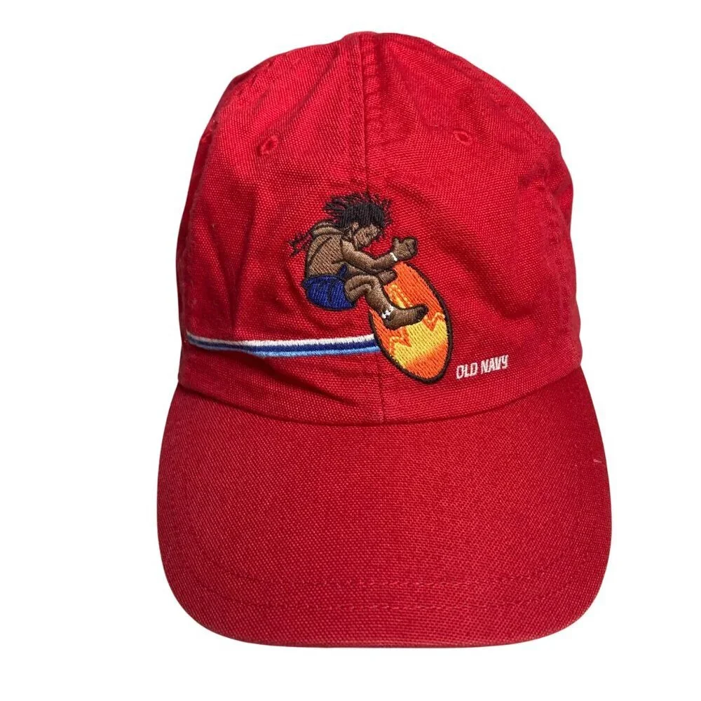 Vintage Y2K Old Navy Baseball Cap Surfer Surfboard Adjustable Strap Youth Large
